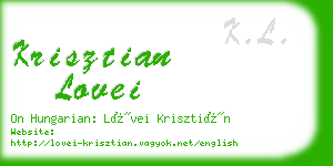 krisztian lovei business card